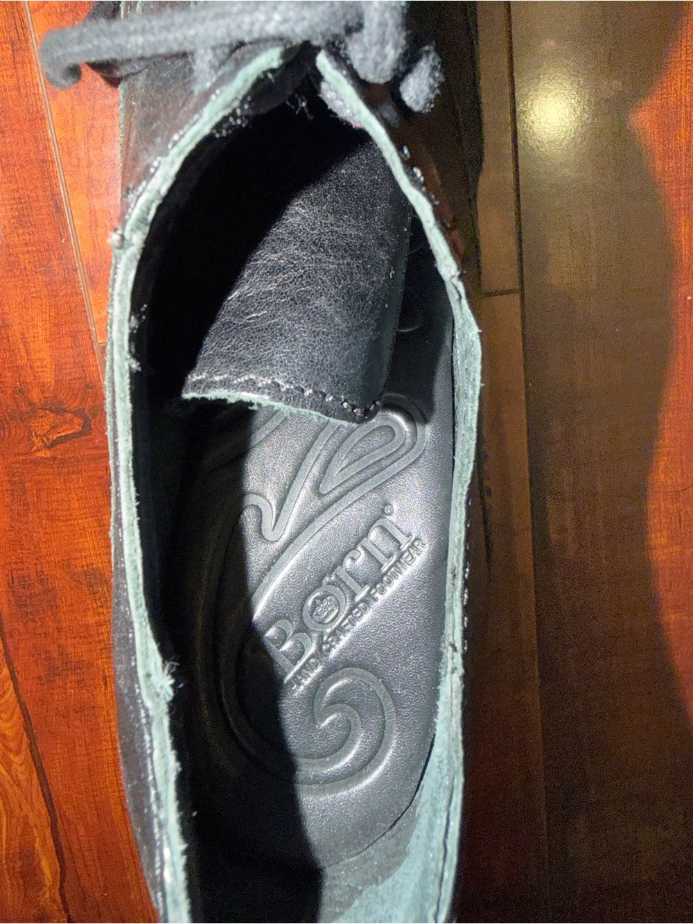 Born Black Lace-Up Heeled Boots - Picture 4 of 6